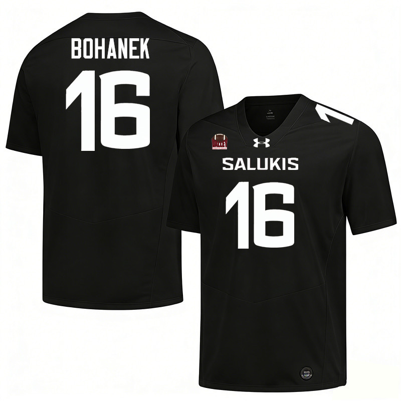 Southern Illinois Salukis #16 Colin Bohanek College Football Jerseys,Uniforms-Black